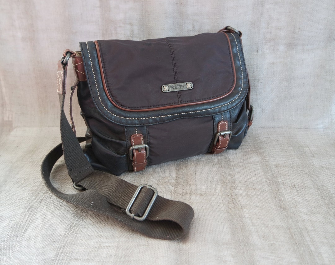 Vintage Brown Messenger Bag Shoulder Bag Crossbody Bag Etsy
