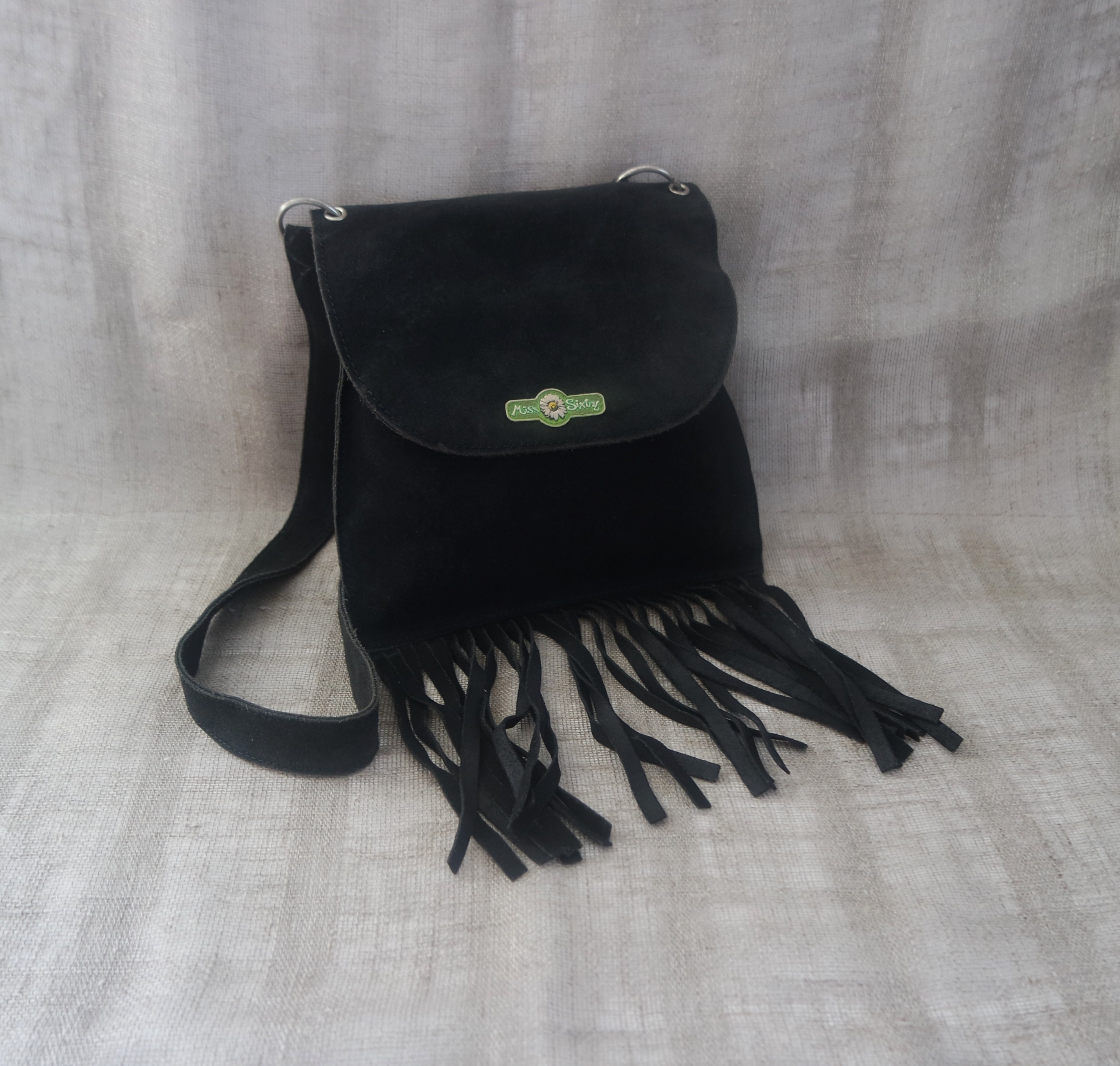 Black suede purse bag hot sale