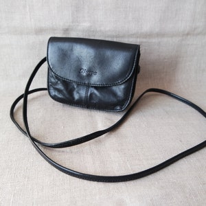 Women's Black Leather Shoulder Bag Crossbody Bag Black Leather Purse