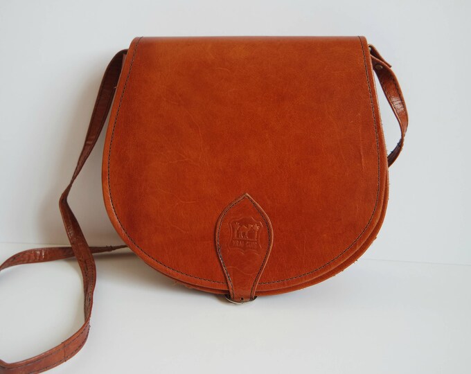 Vintage Brown Leather Messenger Bag Brown Saddle Bag Etsy