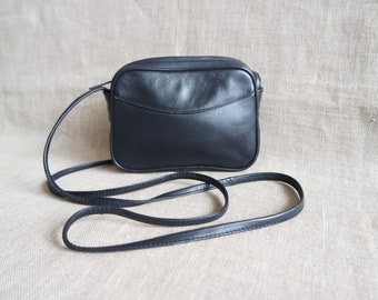 Women's  Dark Blue Leather Bag Small Crossbody Bag Shoulder Bag  Dark Blue Purse