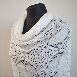 Women&#39;s White Lace Scarf Lace Shawl Fringed Scarf Boho Chic Scarf Triangular  Wrap Lace Shawl