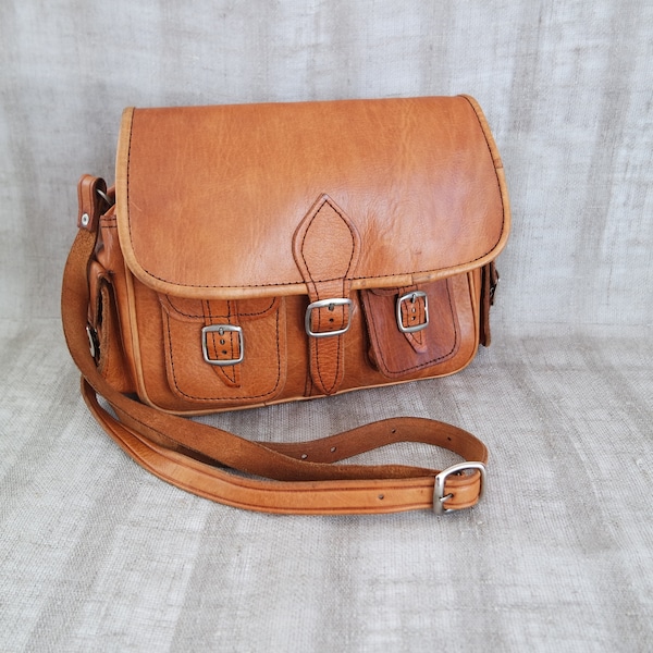 Messenger Bag Brown Etsy