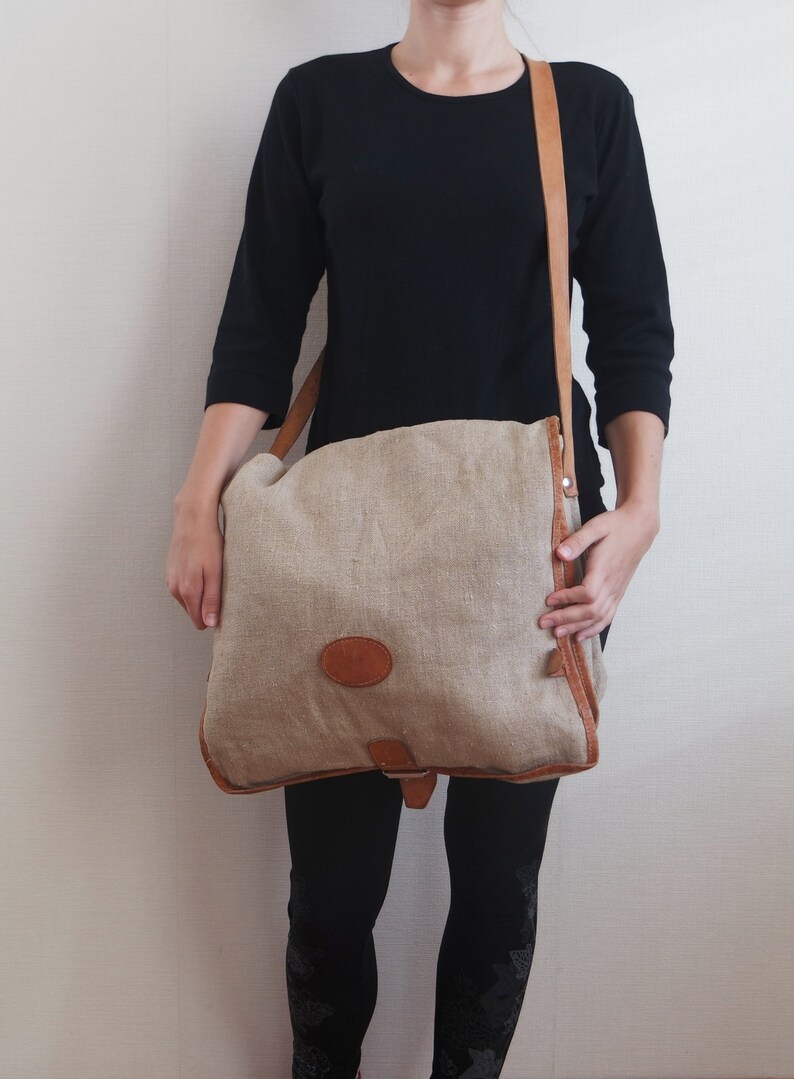 Vintage Large Messenger Bag Canvas Messenger Bag Crossbody Bag Extra Large Satchel