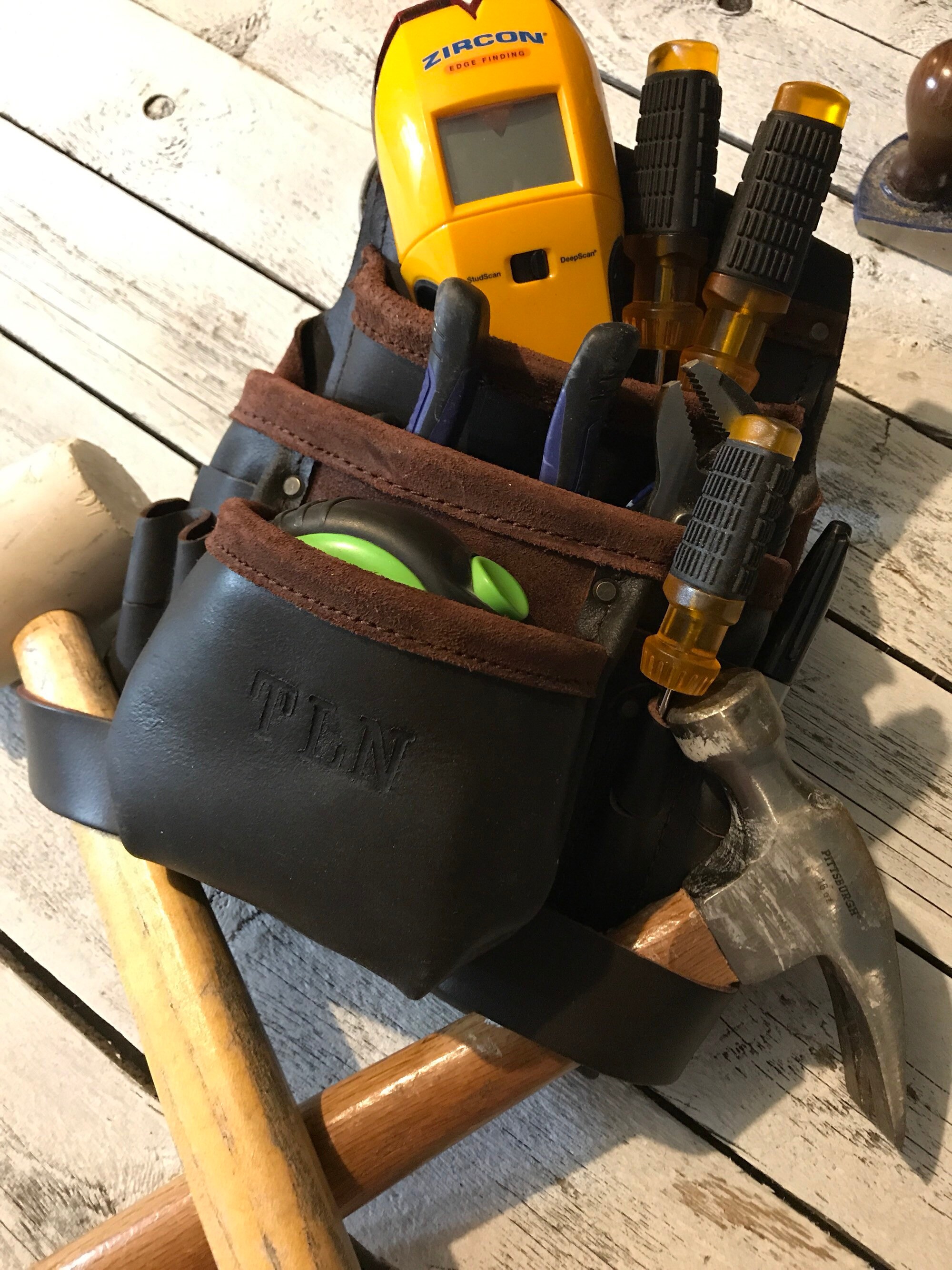 Premium Leather Tool Belt Monogramed Leather Tool Belt Etsy