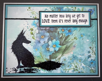 Handmade Dog Sympathy Card – Loss of Pet Condolences