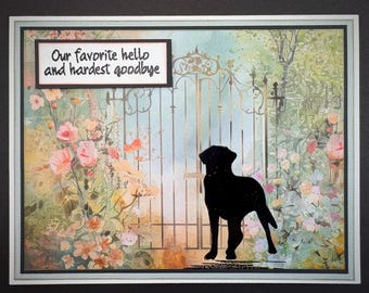 Handmade Pet Sympathy Card – Dog Loss Condolence