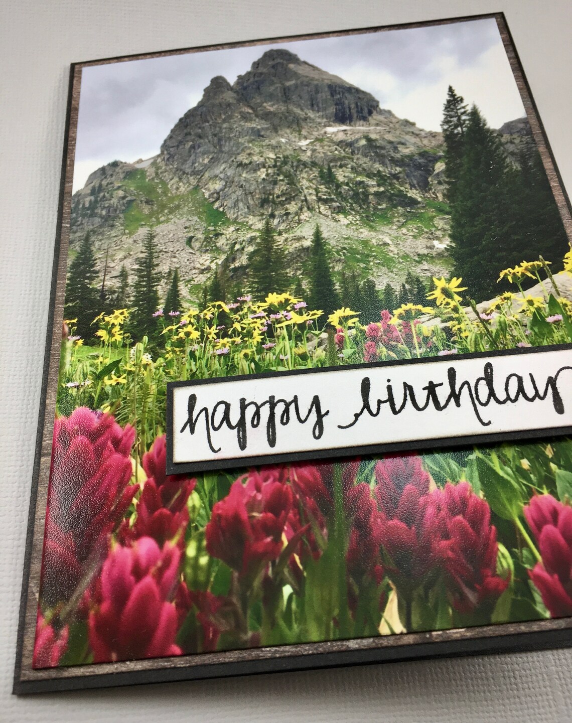 Colorado Mountains Happy Birthday Colorado Card Mountain Etsy