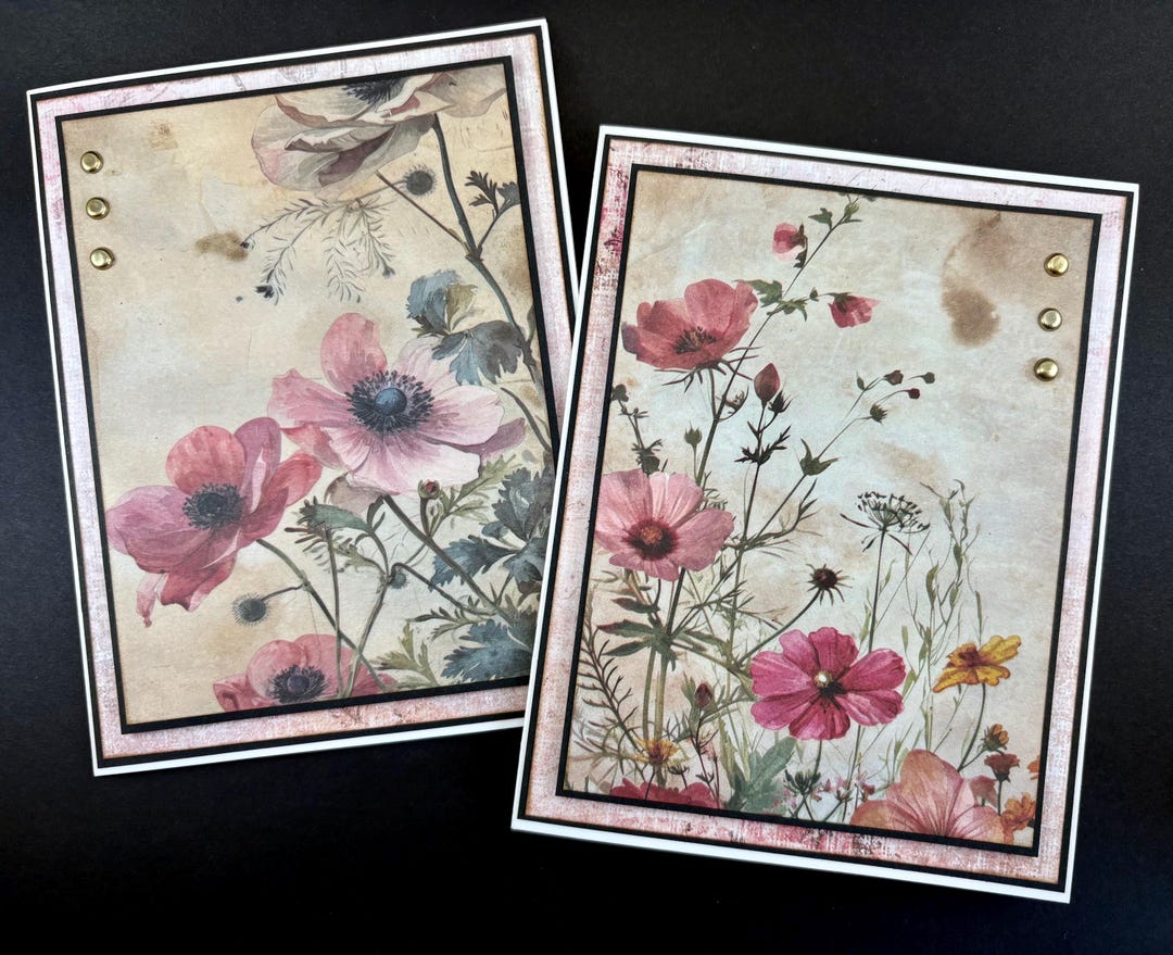 Handmade Flower Card Set – Botanical Blank Notecards - Etsy