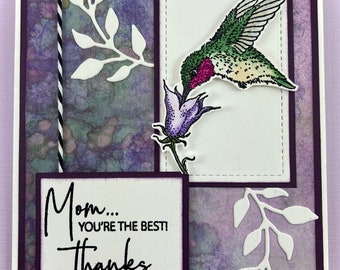 Mother's Day Card - Hummingbird Card - Happpy Mother's Day - Mother's Day Cards - Card for Mom - Hummingbirds