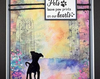 Handmade Dog Sympathy Card – Heartfelt Condolences