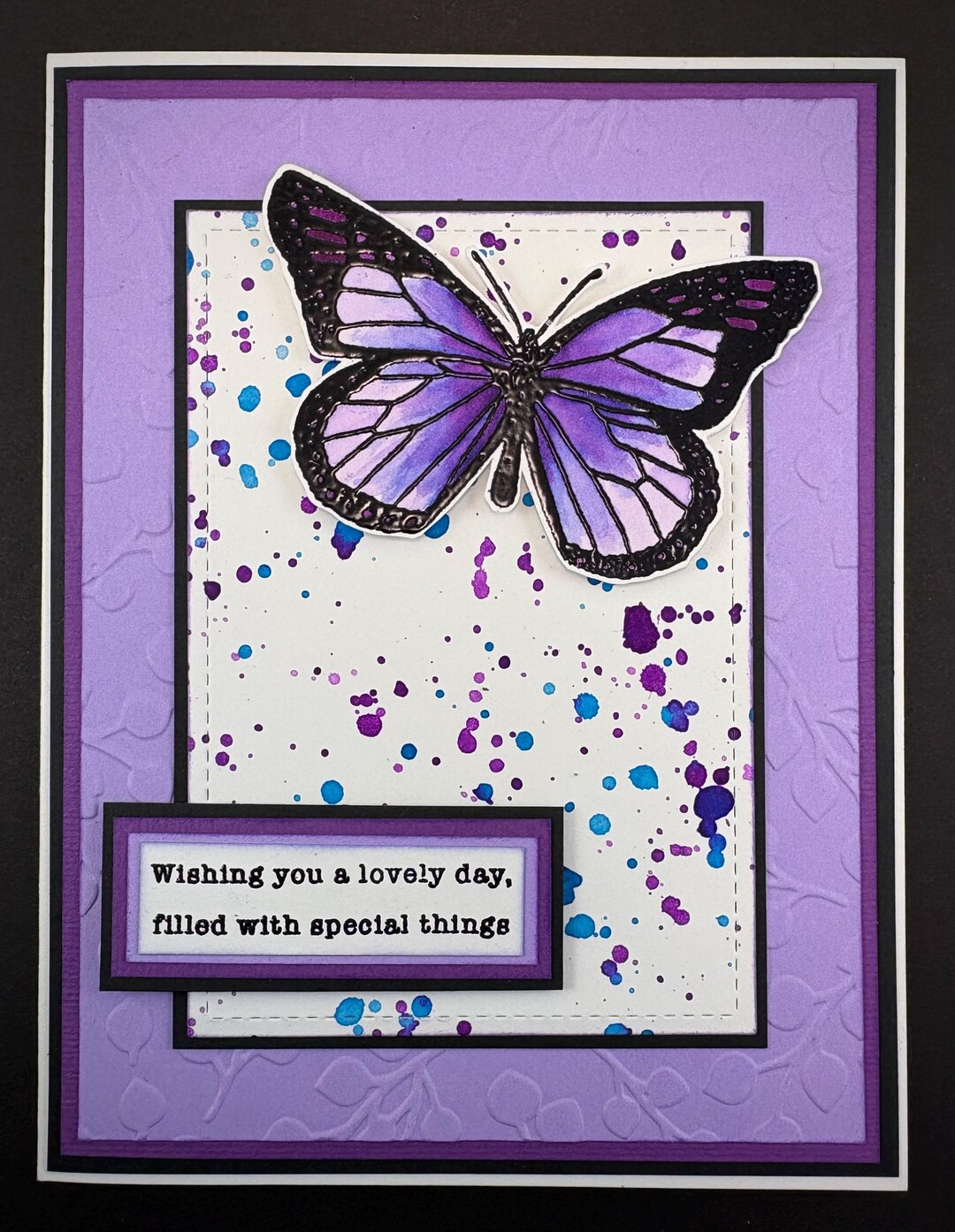 Handmade Butterfly Card - Watercolor, Purple Butterfly - Etsy