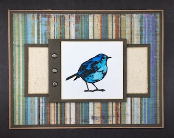 Bird Card - Blank card - Any Occasion Card - Bird Notecard - Bluebird Card - Mountain Bluebird - Birthday Card - Birder Card