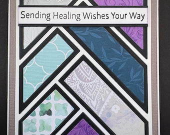 Handmade Get Well Soon card - Healing Wishes
