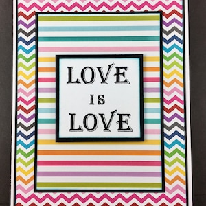 Love is Love - Pride Card - Blank Card - Rainbow Card - Rainbows - Friendship Card