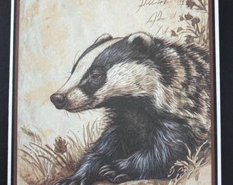 Badger Notecard - Nature Inspired Blank Card