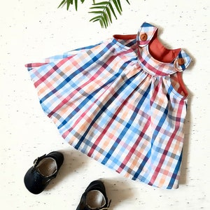 Upcycling baby tartan dress, Sustainable clothing, Unique clothing, Upcycling, children's fashion, exclusive designs