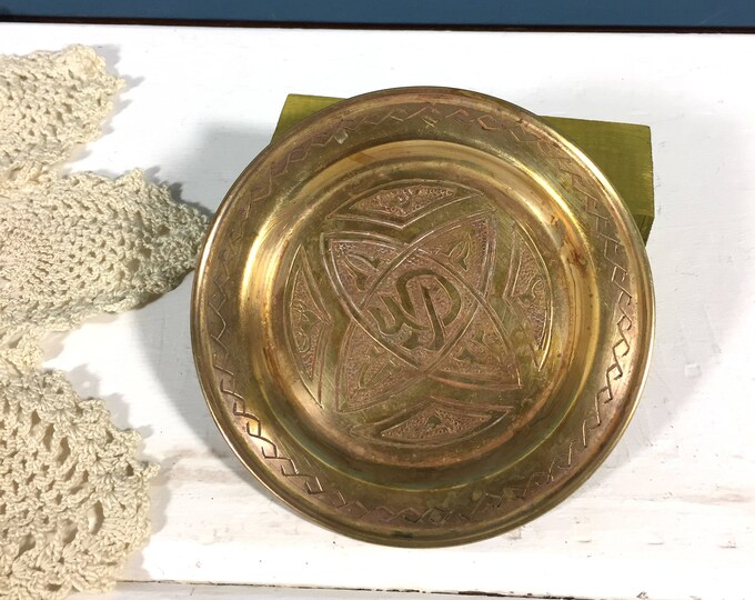 Vintage Brass Trinket Dish Small Serving Bowl Dresser Dish Etsy