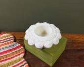Vintage Bisque Candle Holder, Tea Light Candle Holders, White Candlestick Holder, Votive Bisque Porcelain, Tealight Candle, Cottage Chic