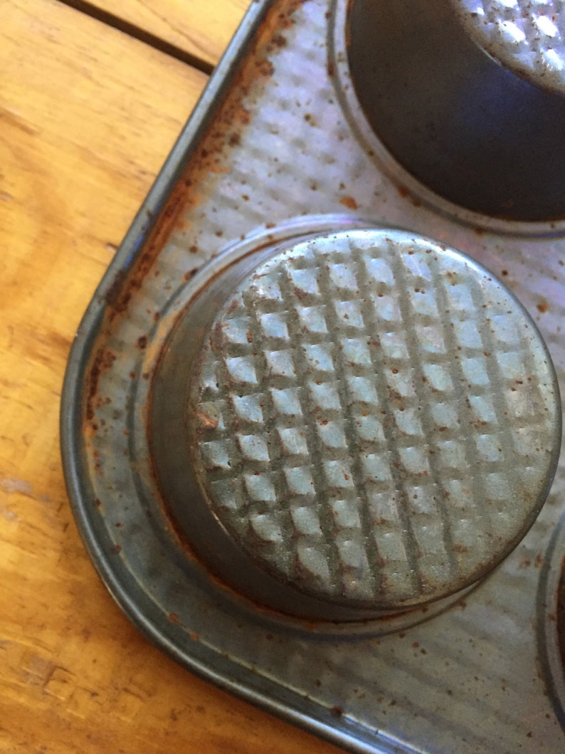 Vintage Metal Muffin Tin For Office or Artist Supplies Etsy