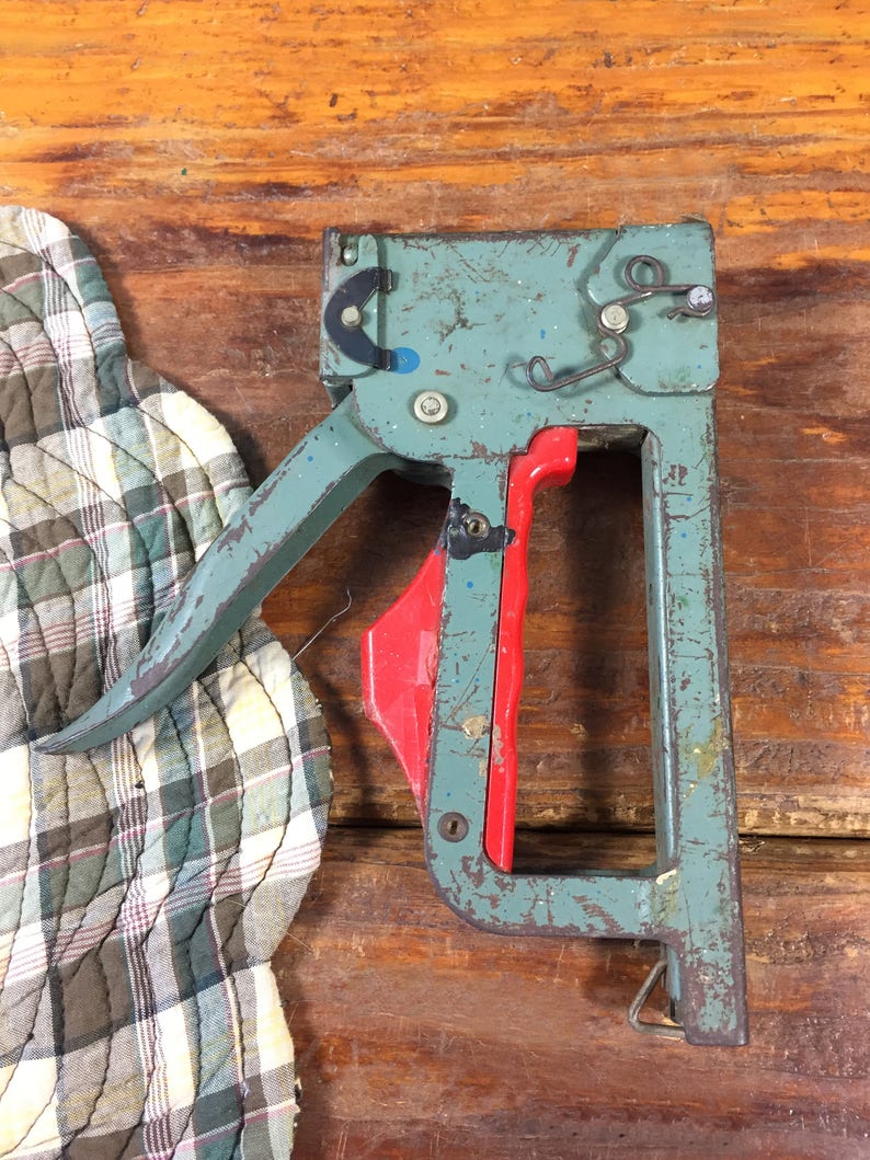 Vintage Green and Red Staple Gun Craftsman Made In USA Old Etsy