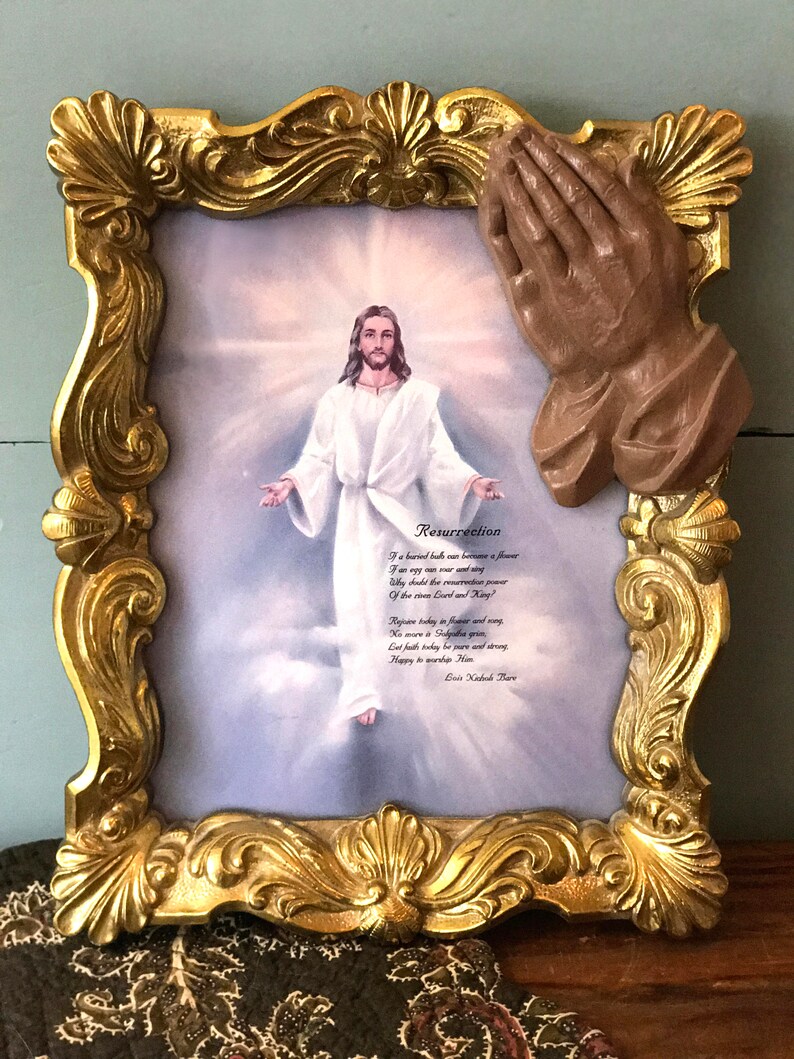 Praying Hands Picture Frame Religious Blessed 50