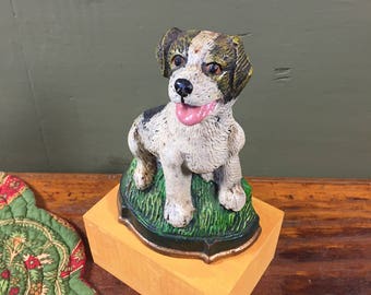 Super Cute Small Dog Doorstop, Small Doorstop, Cast Iron Door Stop, Antique Doorstop, Vintage Retro Antique, For Dog Lovers, Farmhouse Decor