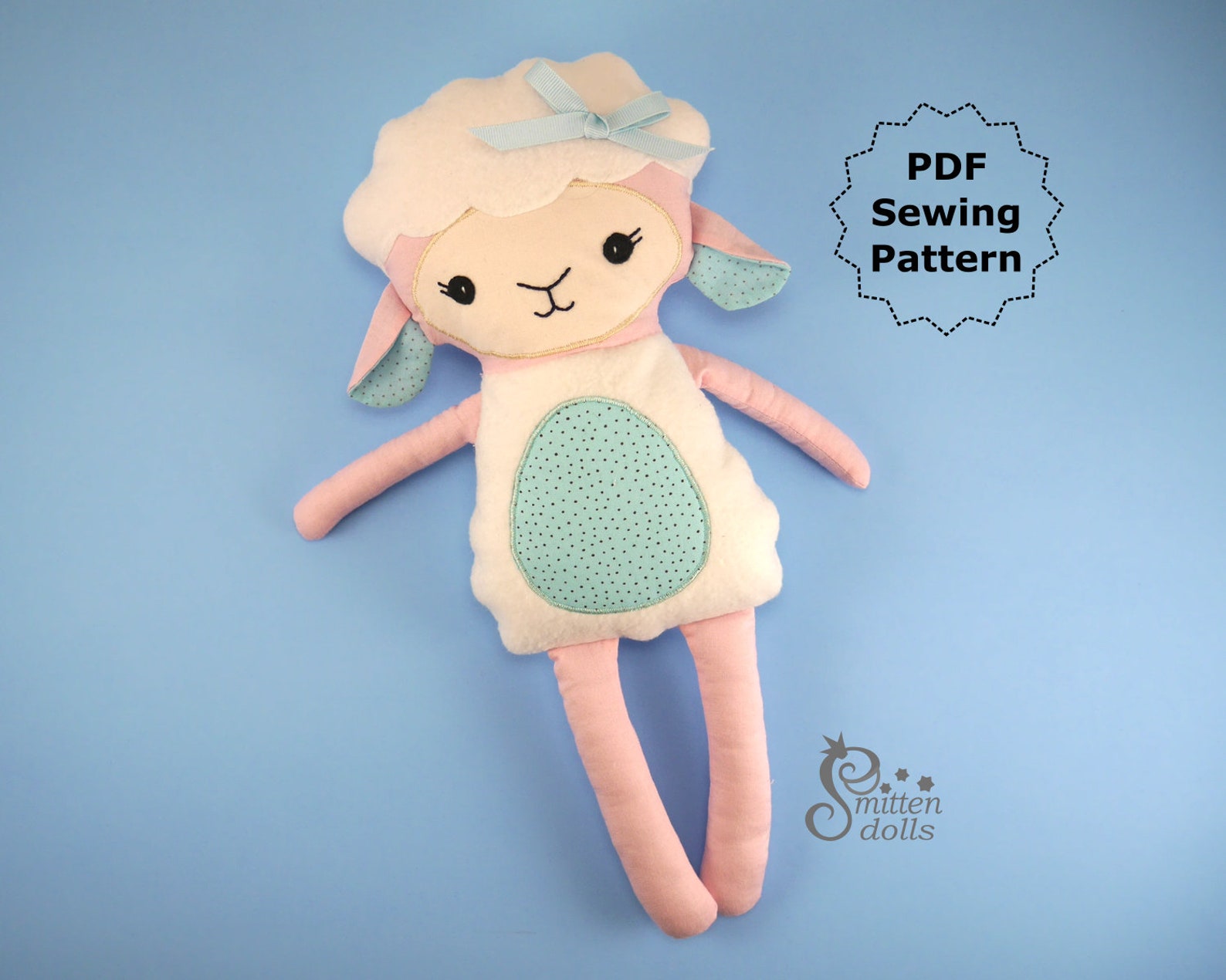 Lamb Sewing Pattern PDF Stuffed Toy Softie Instant Download Etsy