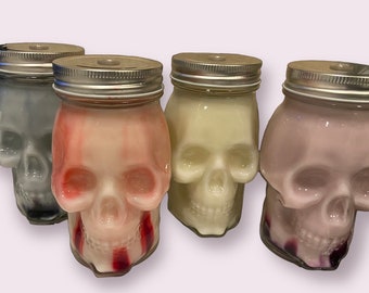Skull Soy Candle 16oz Jar scented in Narcissist