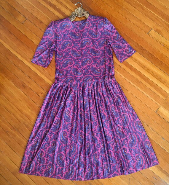 Vintage Pink Paisley Dress