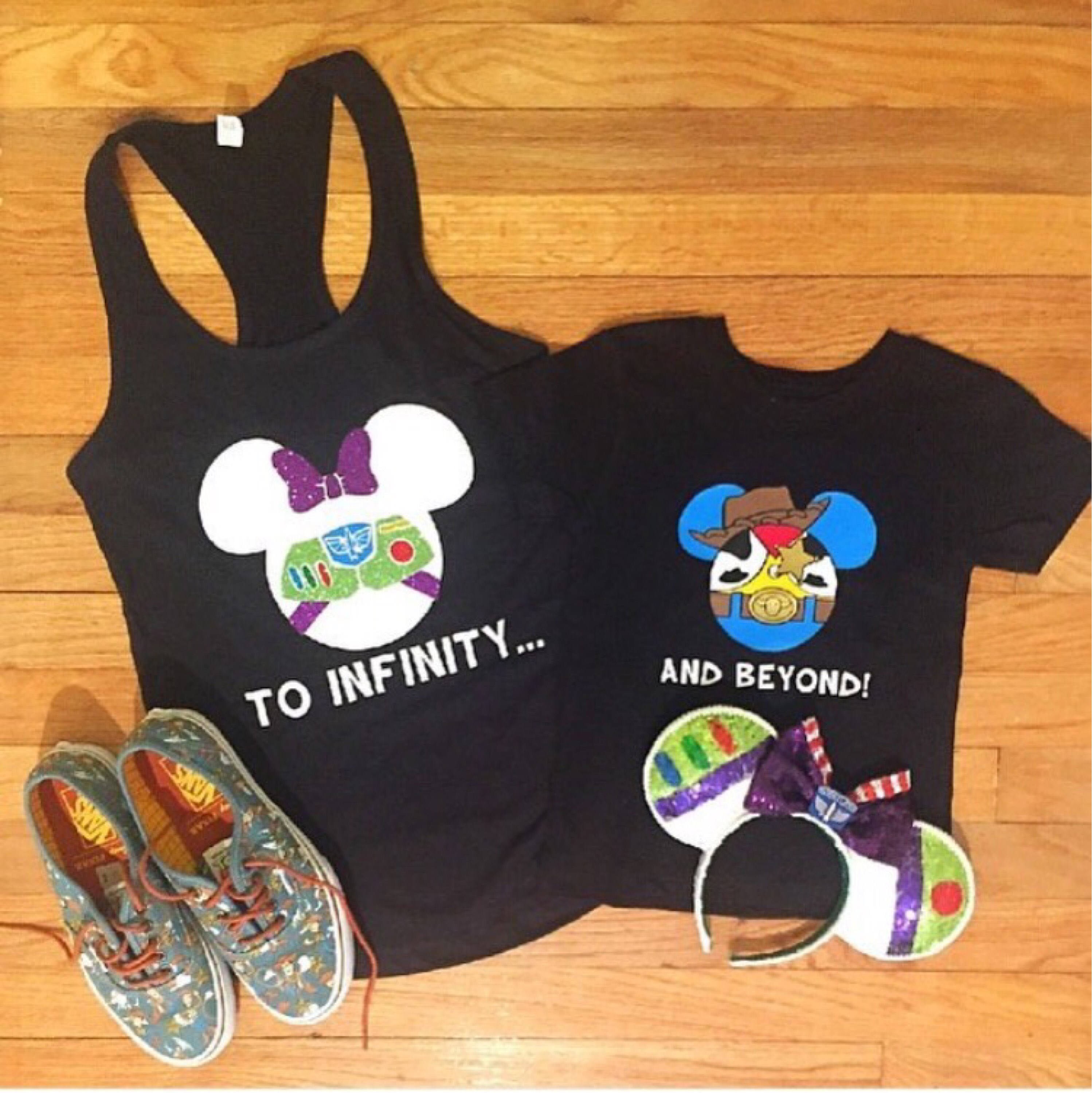 Toy Story Couple Shirt to Infinity and 