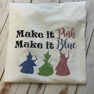 Make it Pink Make it Blue Maternity Shirt, Pregnancy Announcement Gender Reveal Sleeping Beauty princess