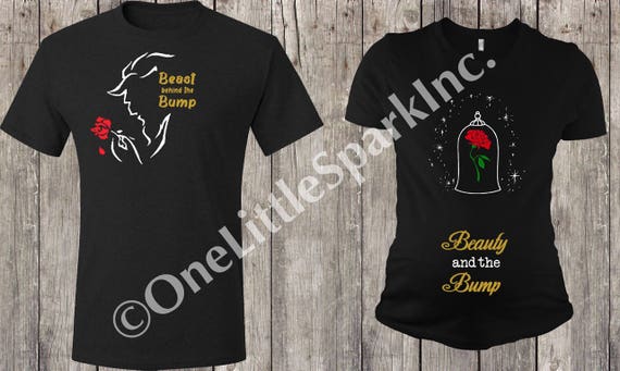 Beauty and The Bump, Beast Behind The Bump Shirt, Beauty and the Beast  Disney Shirt, Pregnancy Announcement, Family Party, Baby Shower Shirt -   Portugal