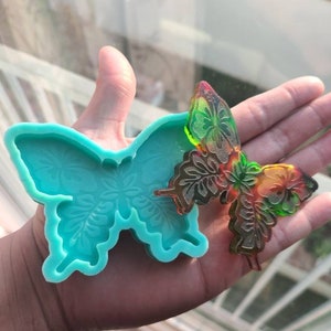 Butterfly flower silicone mold for resin SHINEY