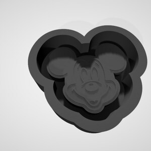 May include: Black plastic cookie cutter shaped like Mickey Mouse's head.