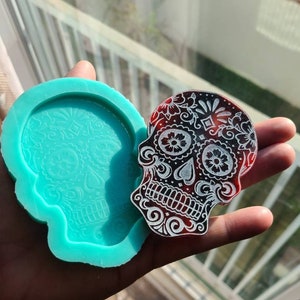 Sugar skull silicone mold VERY SHINEY