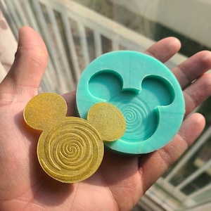 VERY SHINEY Mouse swirl head silicone mold for resin
