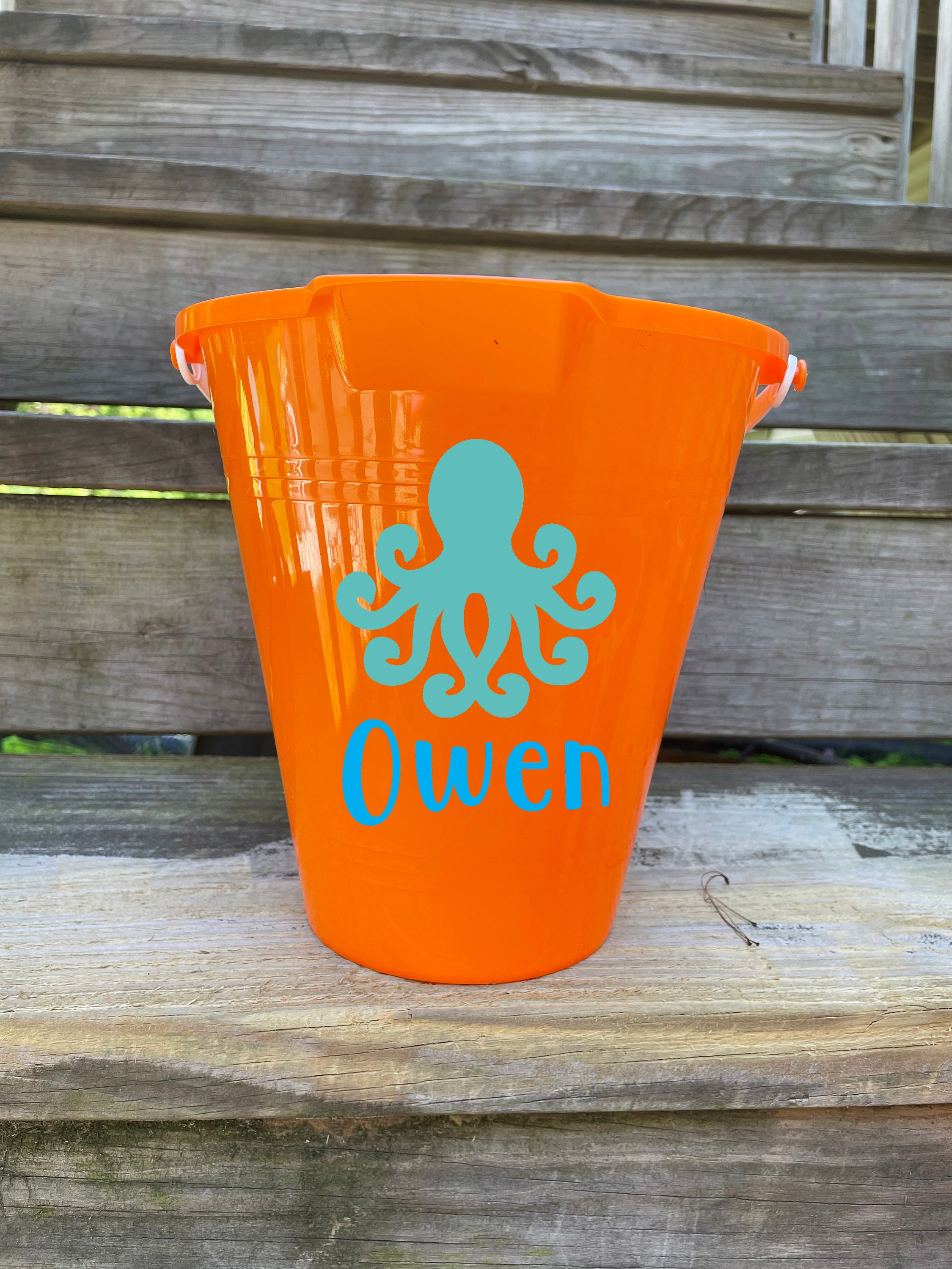 Personalized plastic Beach pail bucket with shovel Party Favor Etsy