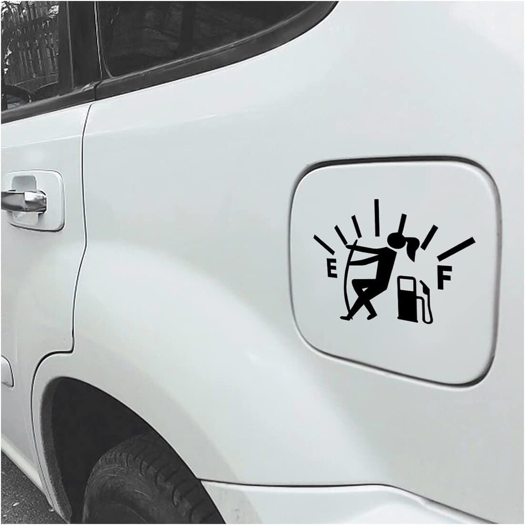 Car Fuel Tank Decal Funny Car Decal Out of Gas Car Decal Etsy