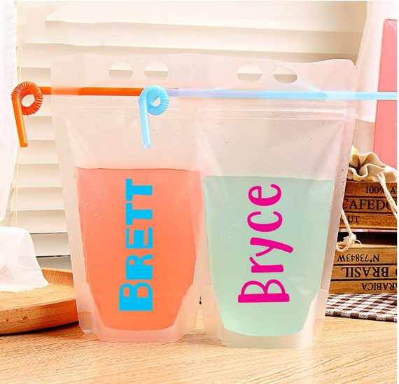 Drink Pouches Personalized Kids Reusable Drink Pouches 