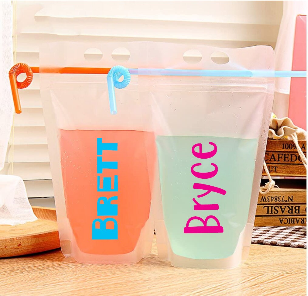 Drink Pouches Personalized Kids Reusable Drink Pouches Etsy