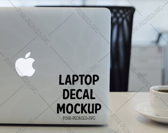 Download Free On Table Laptop Decal Mockup Laptop Mockup Decal Mockup Laptop PSD Mockup Template
