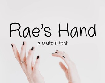 Rae's Hand, Custom Font, Font File, Computer Font, Photoshop Font, Handwritten Font, Handwritten Font, iOS Font, Word Font, Font Files
