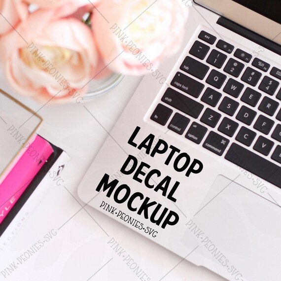 Pink Peonies Trackpad Laptop Decal Mockup Laptop Mockup Decal