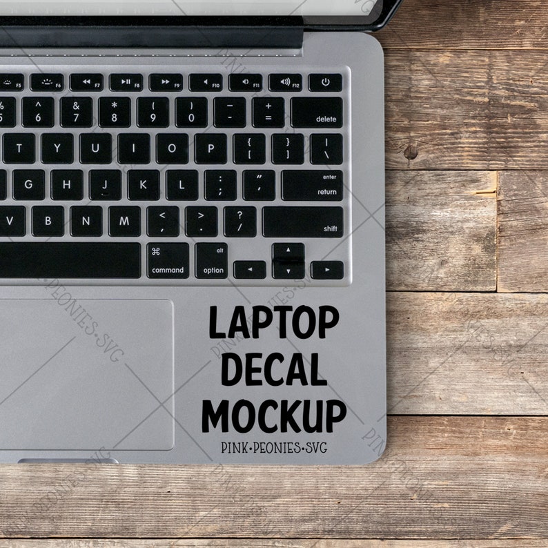 Download Washed Wood Trackpad Laptop Decal Mockup Laptop Mockup Decal | Etsy