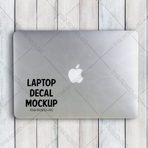 White Wood Cover Laptop Decal Mockup Laptop Mockup Decal Etsy