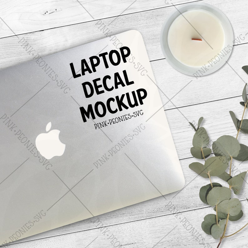 Download White Wood Cover Laptop Decal Mockup Laptop Mockup Decal | Etsy