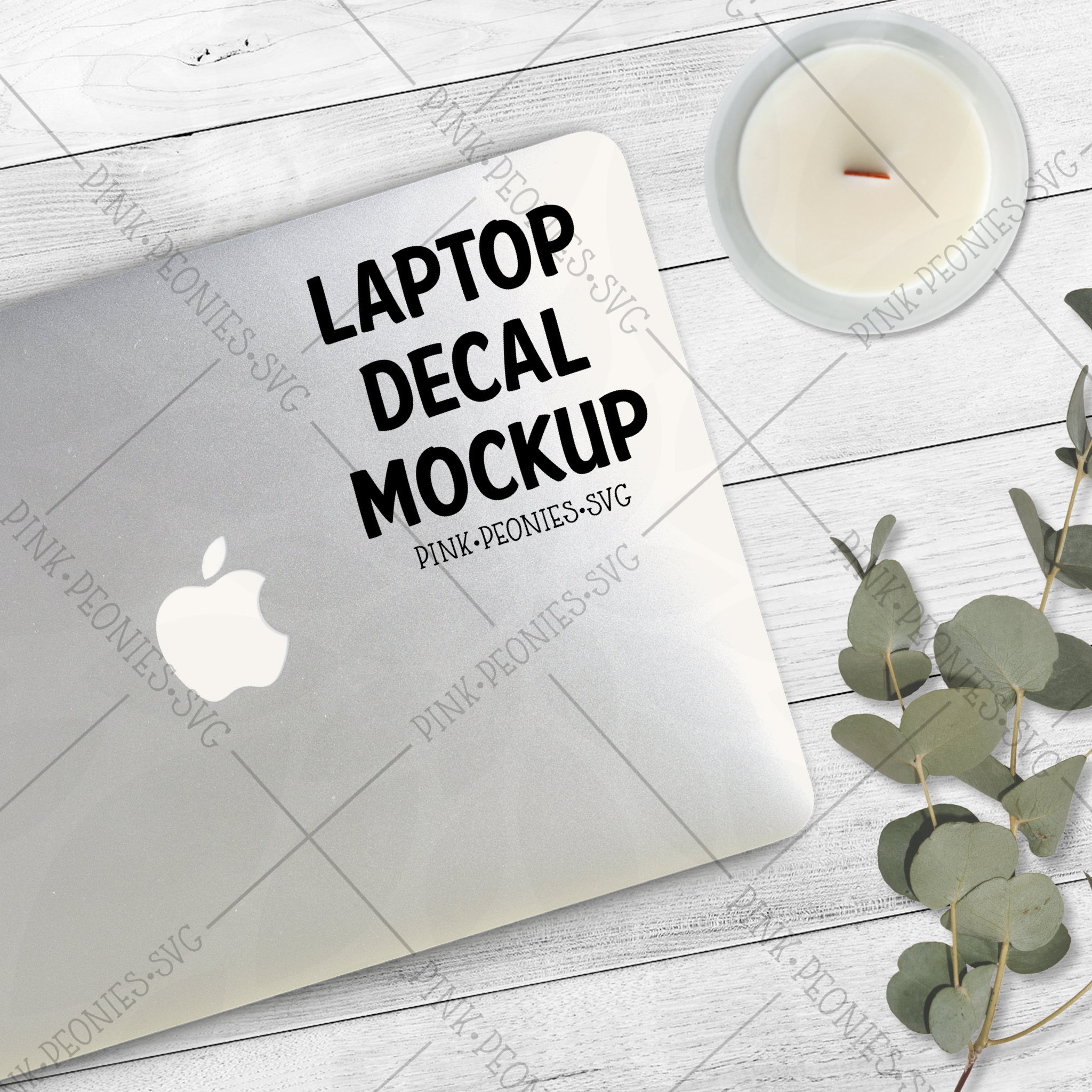 Download White Wood Cover Laptop Decal Mockup Laptop Mockup Decal ...