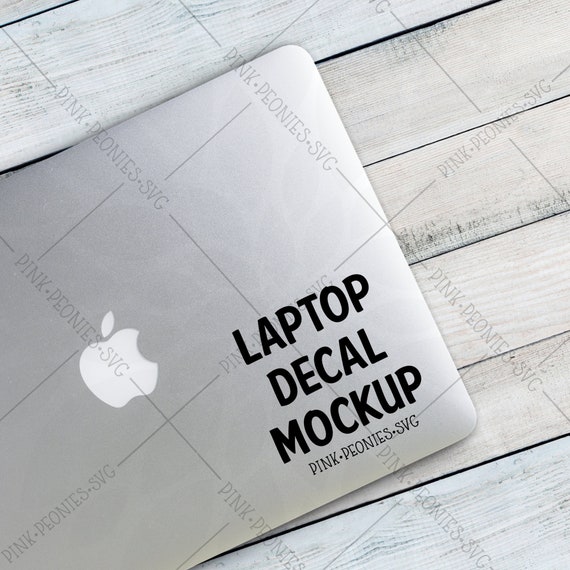 White Wood Cover Laptop Decal Mockup Laptop Mockup Decal Etsy