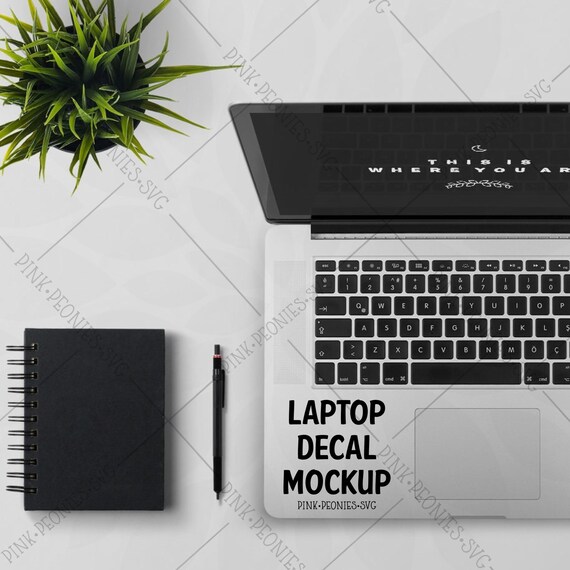 Green Plant Trackpad Laptop Decal Mockup Laptop Mockup Decal Etsy